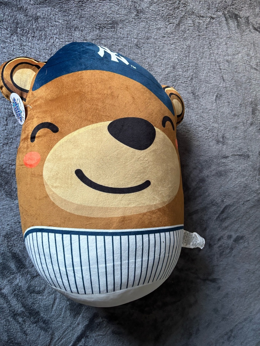 Squishmallows Brown & Blue Bear Plush Accent Pillow